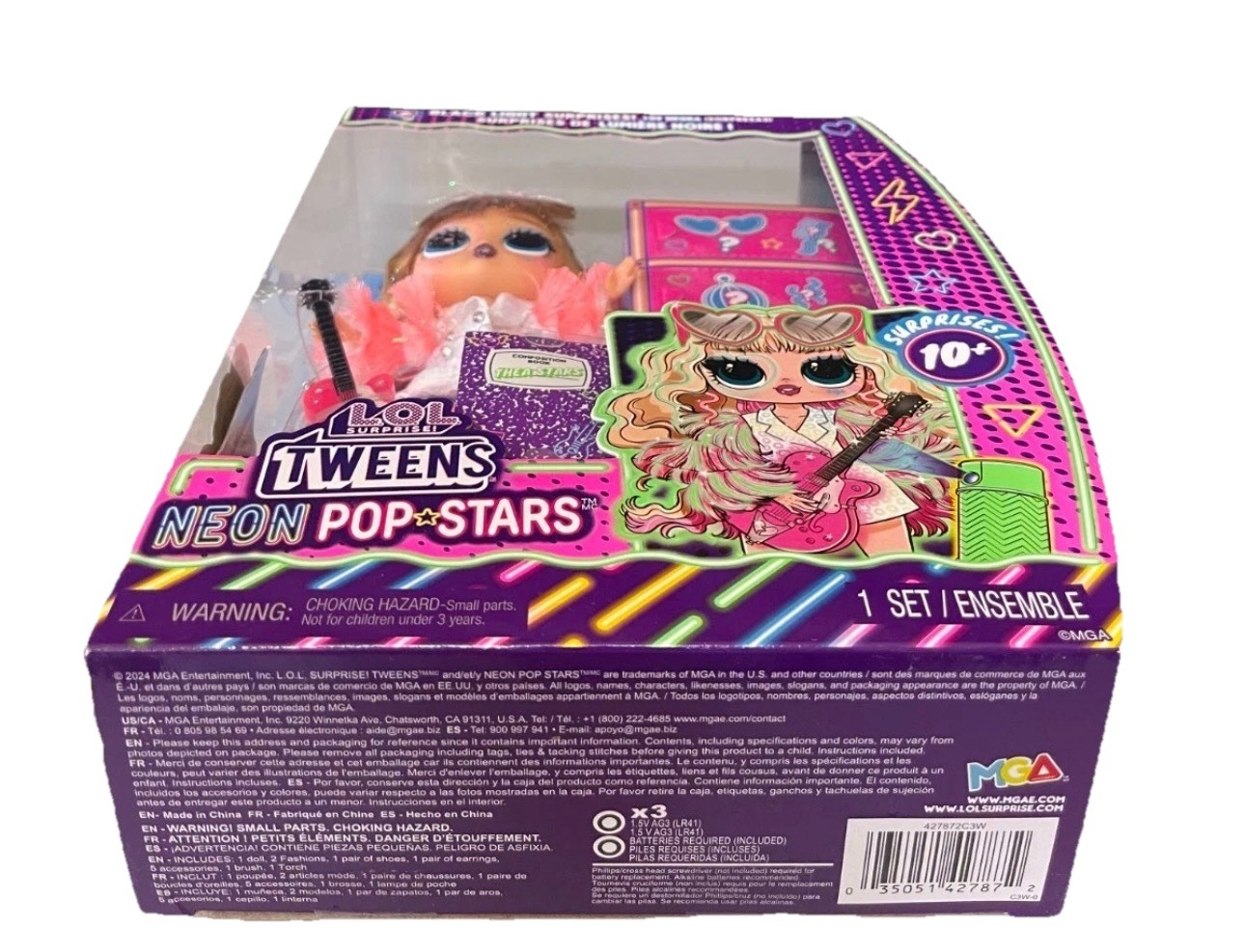 LOL Surprise Tweens Thea Stars Neon Pop Doll Black Light 10 Surprises