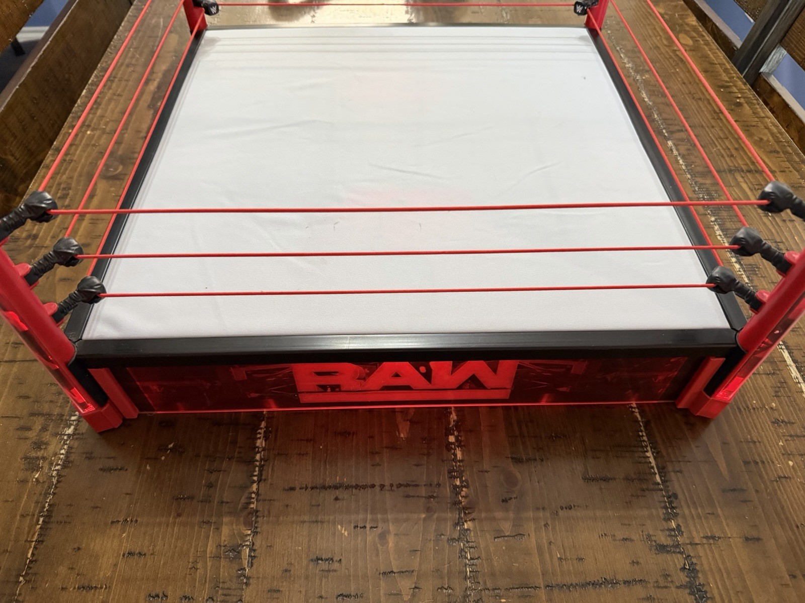 WWE RAW Elite Main Event Wrestling LED Light Up Ring Mattel RARE 20″ x 20″ WWF