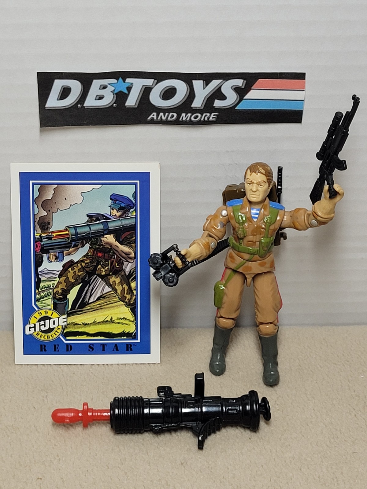 Vintage GI Joe Red Star Action Figure ARAH 1991 – NEAR COMPLETE w/ Trading Card