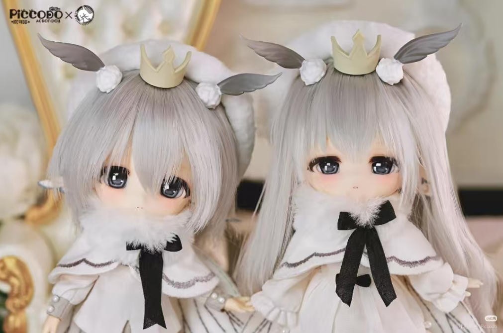 Piccodo Haneko Alice Moth Twins 13.6cm/5.3In Bjd Dressable Action Figure Gift