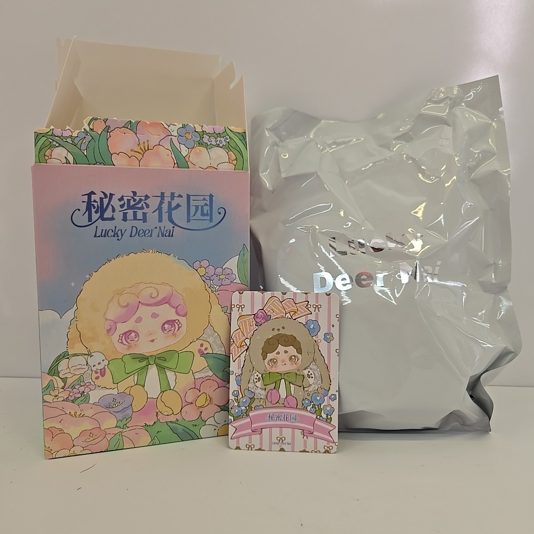 Lucky Deer Nai Secret Garden Series Card Confirmed Chunshan OPEN BOX Plush Doll