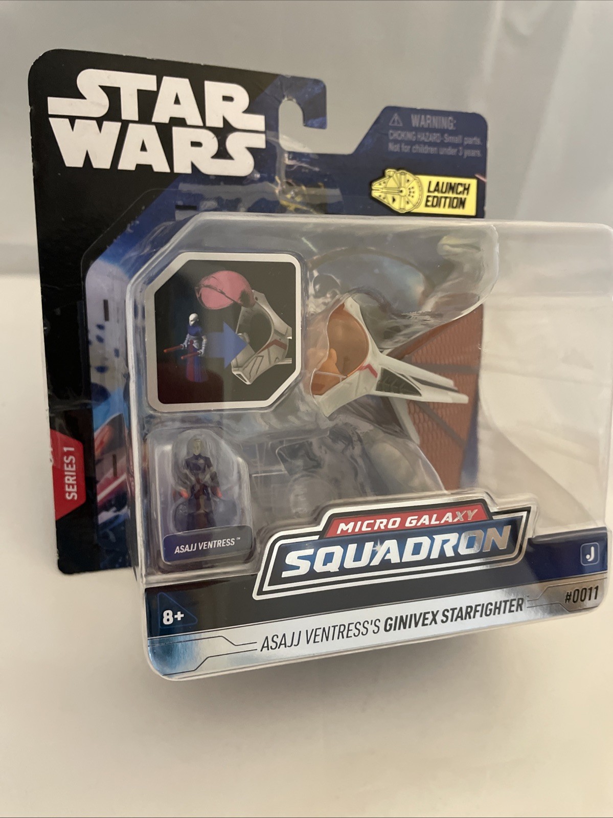 S01 #0011 Star Wars Micro Galaxy Squadron Asajj Ventress Ginivex Starfighter