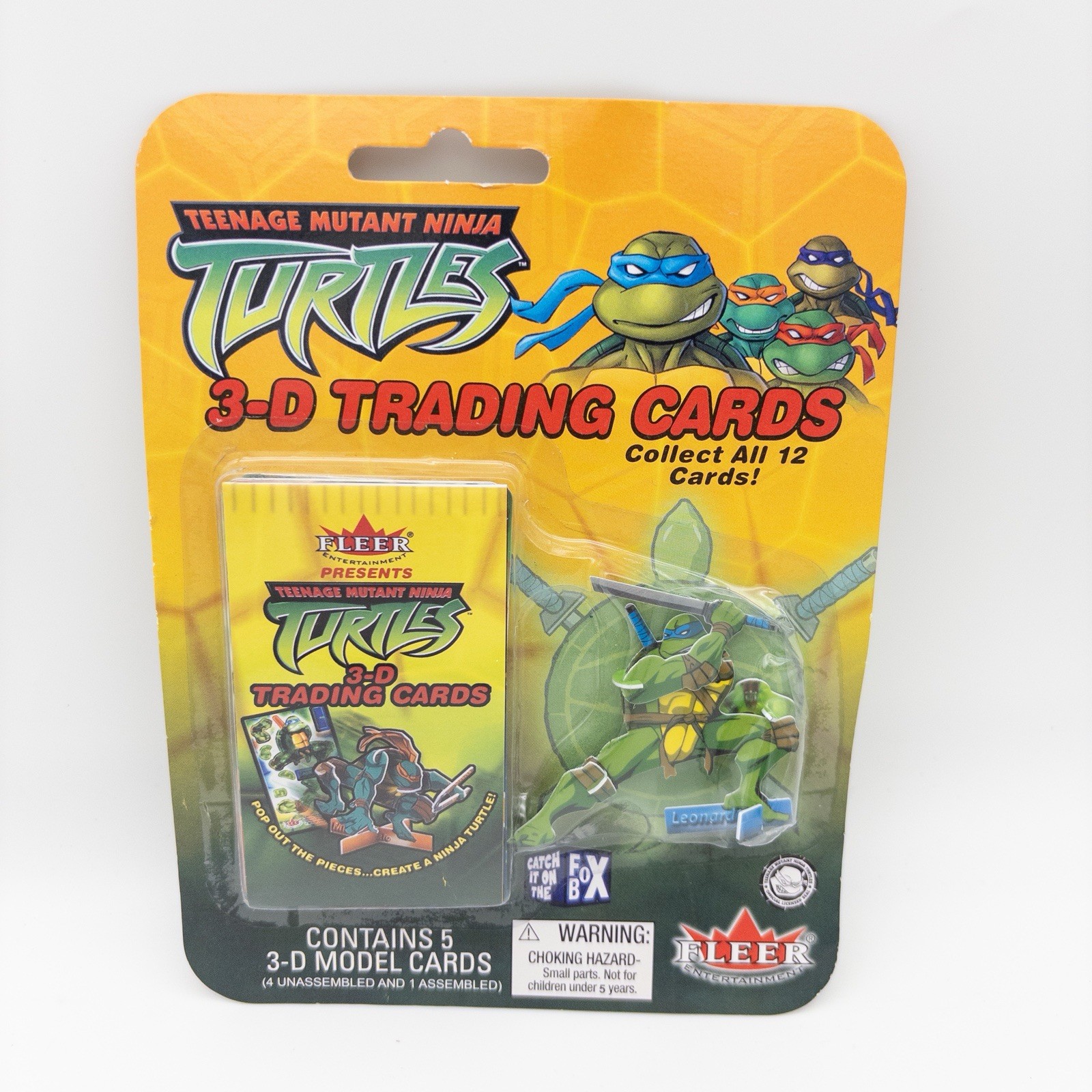 NEW 2003 FLEER TEENAGE MUTANT NINJA TURTLES 3-D TRADING CARDS LEONARDO TNMT
