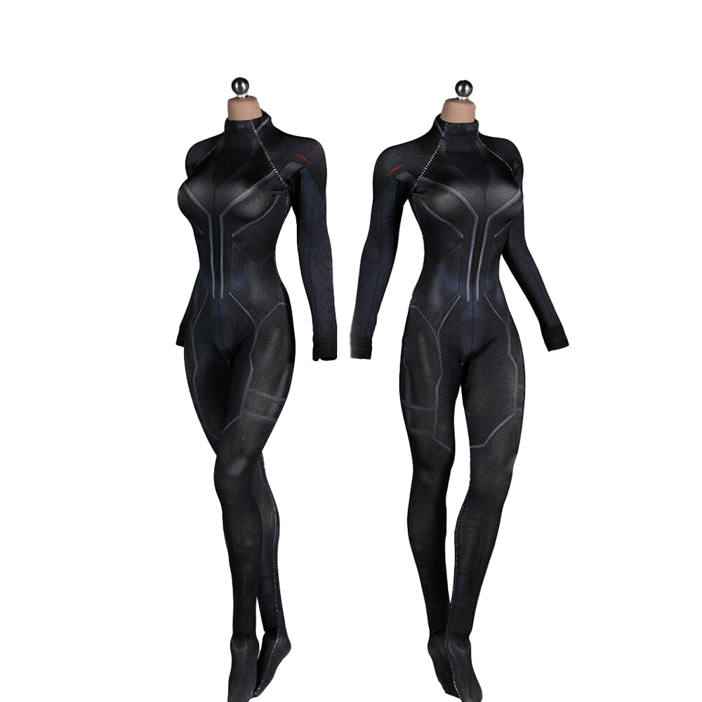 1:6 Black Tights Bodysuit Clothes Outfit For 12″ Female HT PH TBL JO Figure Body