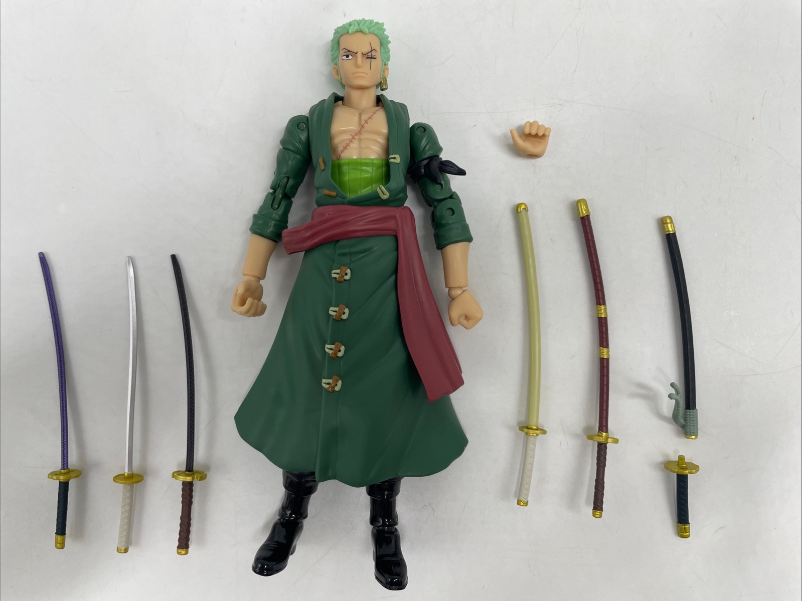 One Piece Anime Heroes RORONOA ZORO w/ Green Coat & Accessories (Bandai Namco)
