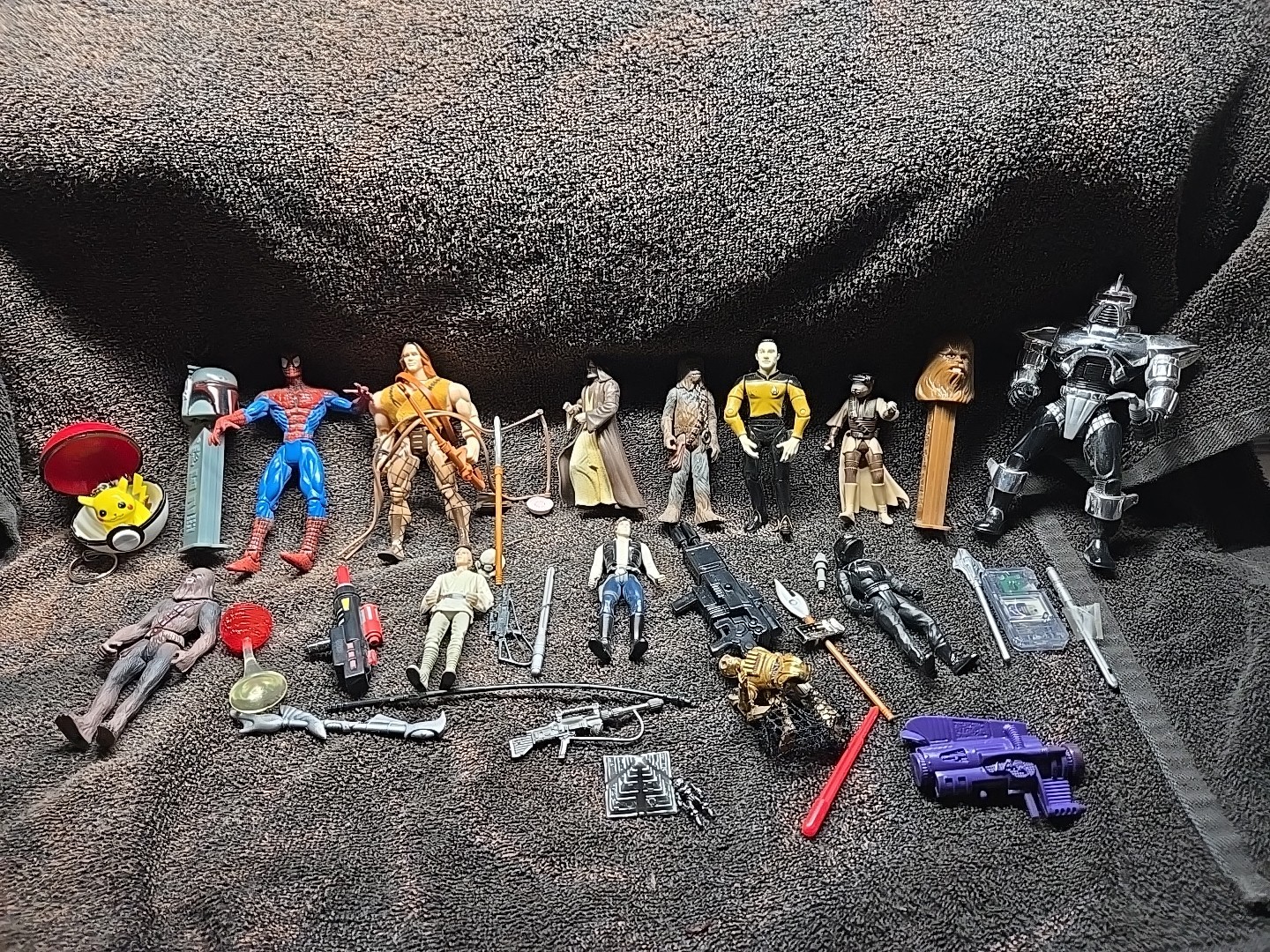 Lot Of Action Figures Marvel DC Star Wars Star Trek Hercules Battle Star