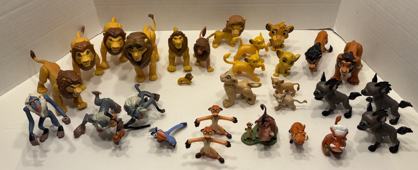 Disney Lion King Figures Lot Of 29 Simba, Nala, Scar, Rafiki, Zazu, Timon, Pumba