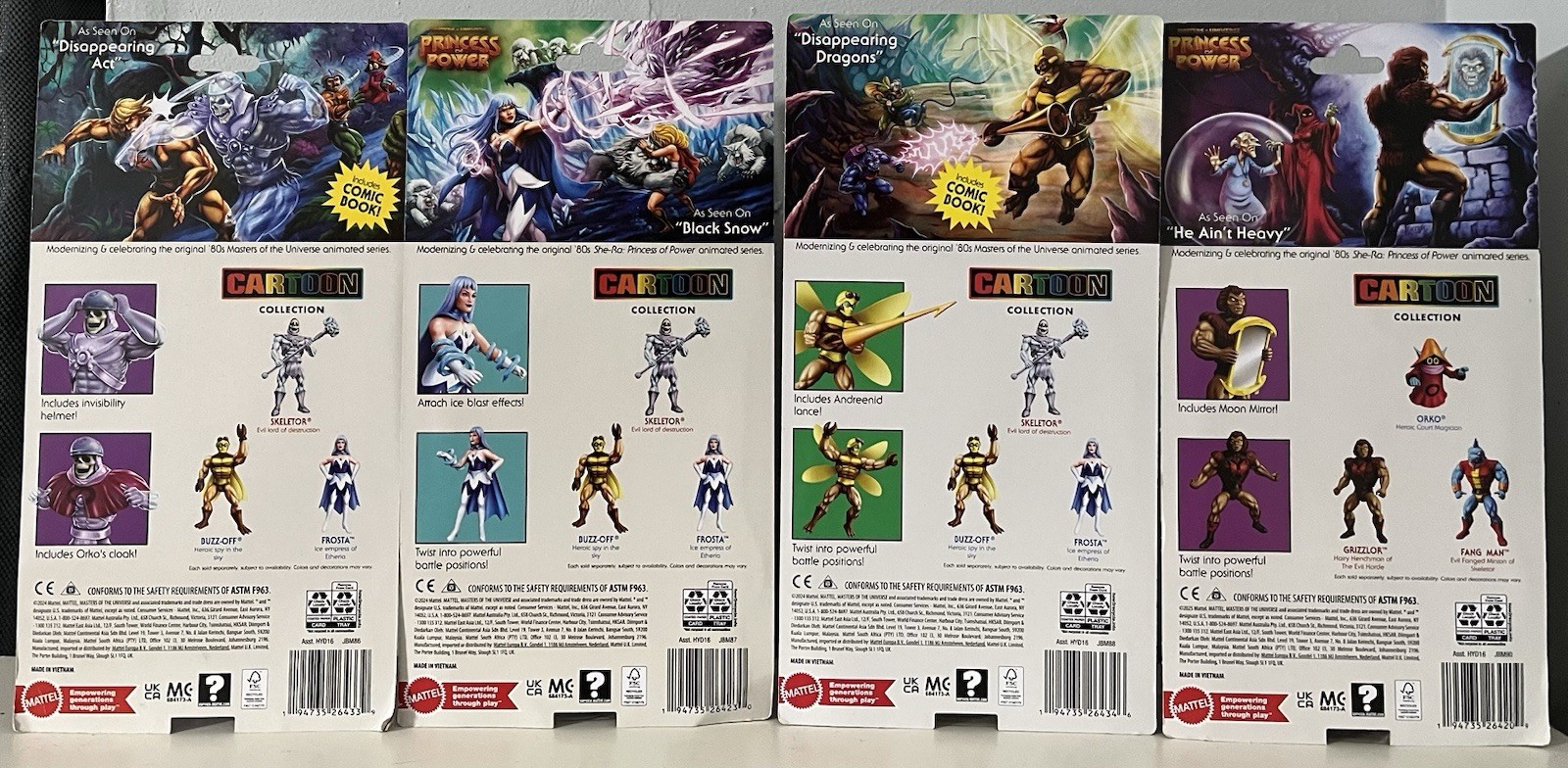 Masters Of The Universe Lot Cartoon Collection Skeletor, Frosta And Buzz-Off
