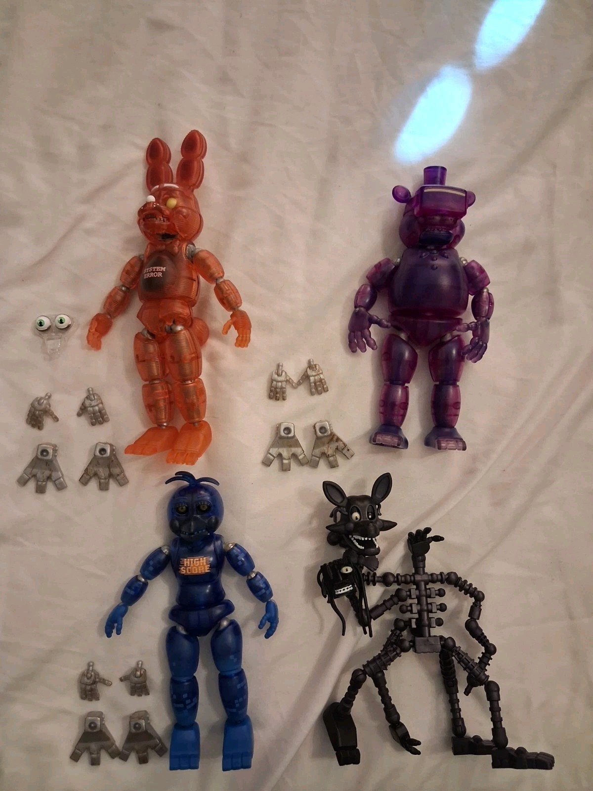 Jazwares FNAF Five Nights At Freddys 2 Endo Series 6″ Lot Bonnie Mangle Chica