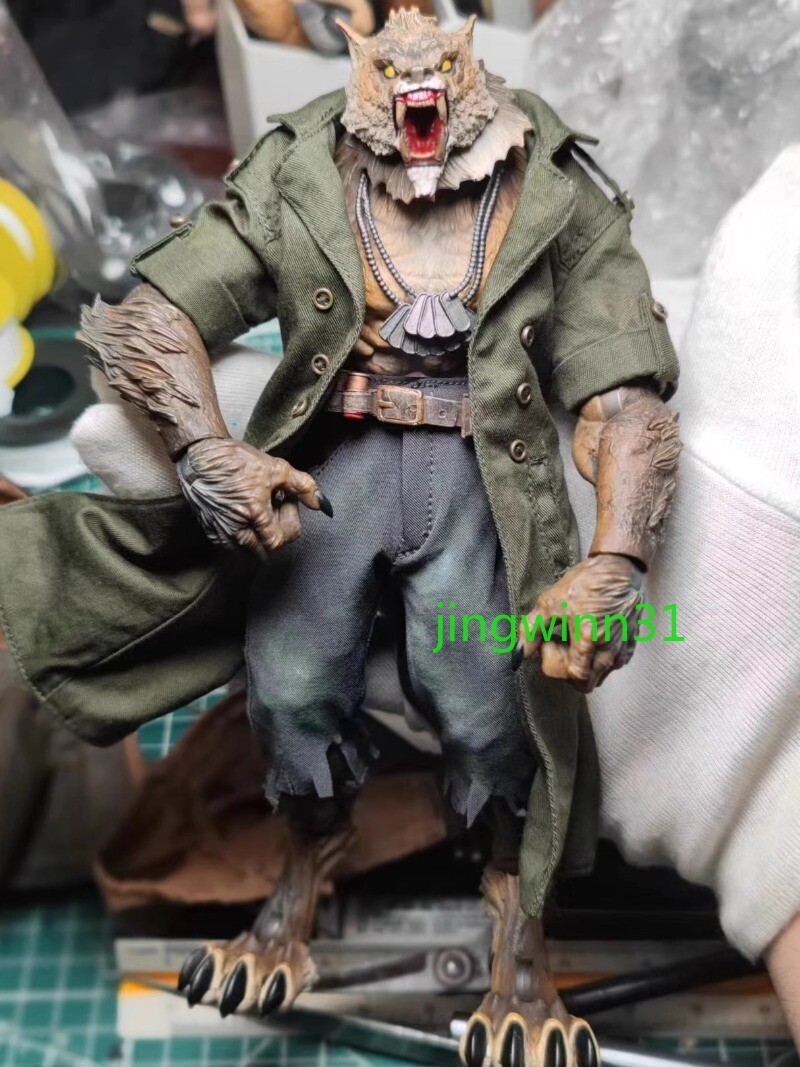 1/12 Maestro Union Werewolf Custom Wired Green Trench Coat+Pants For 12inch Toy