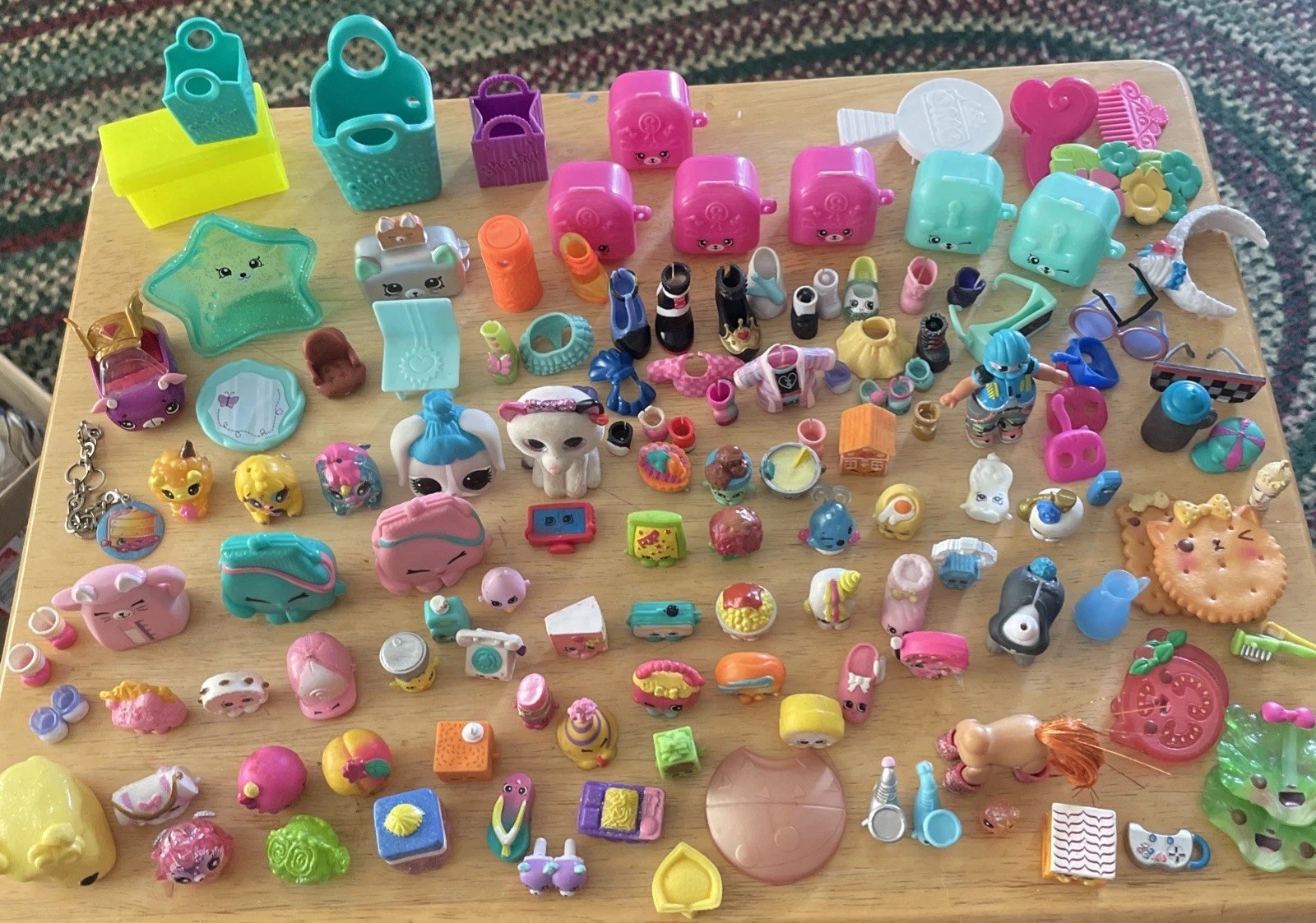 Shopkins Lot of Over 125 Pieces and Figures Preowned Replacements Complete Yours