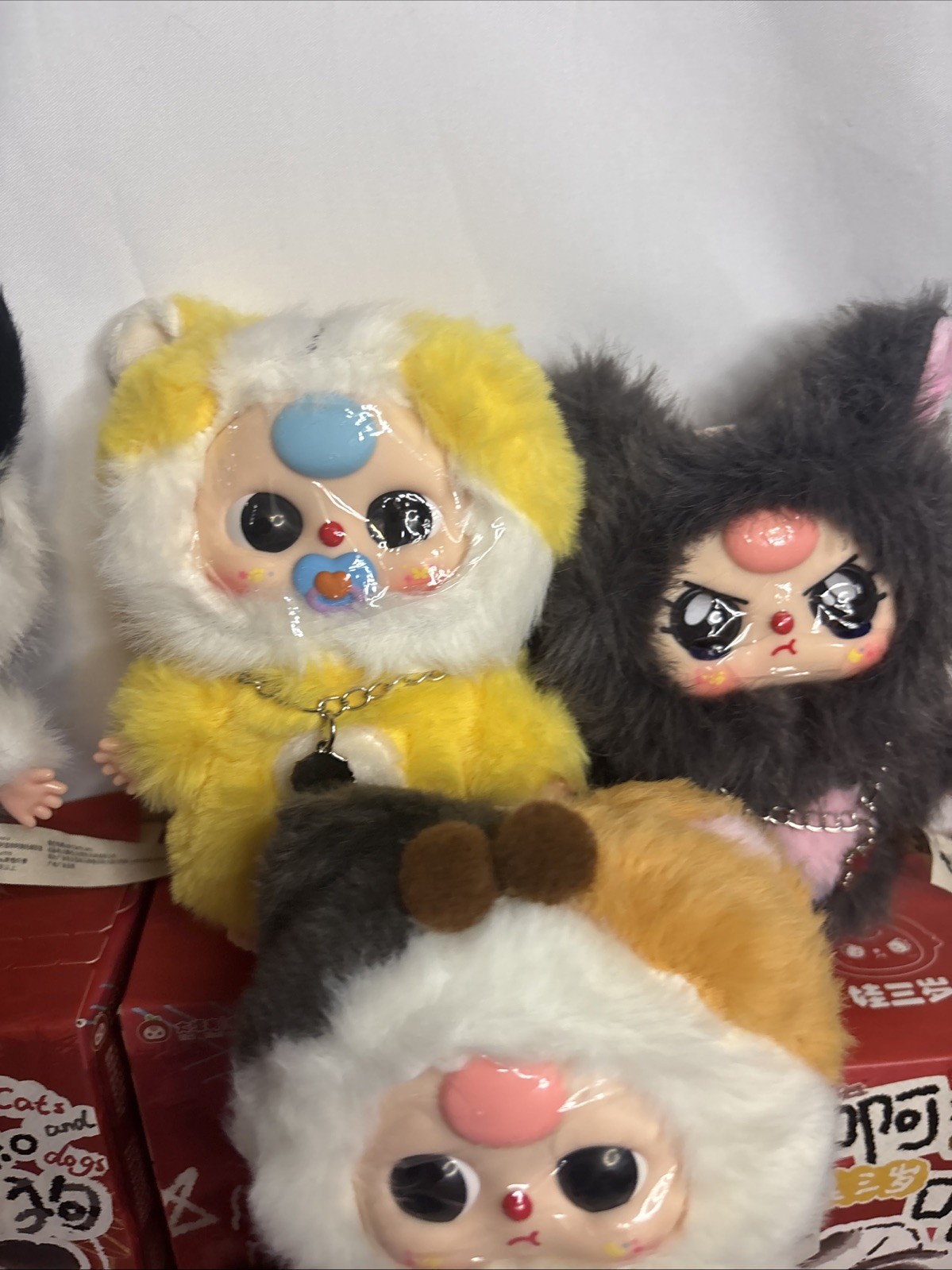 CONFIRMED Baby Three Cats and Dogs Plush Series Set Of 6 Card/Foils USA Seller