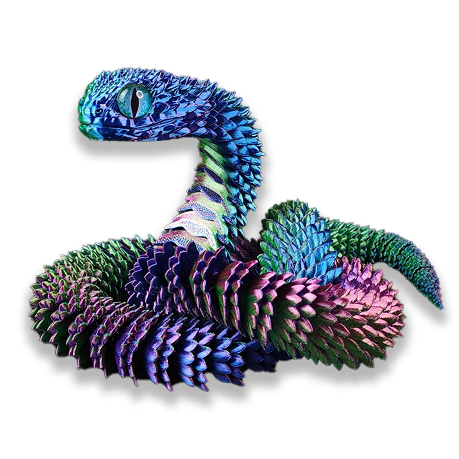 60cm 3d Printed Snake Movable Joint Simulation Figures Newyear Decoration Big