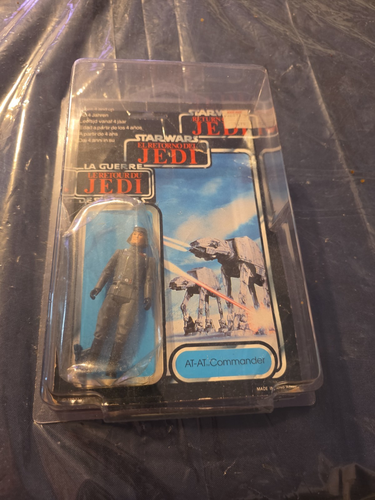 Vintage Star Wars Tri Logo ROTJ AT-AT Commander MOC Not Mint