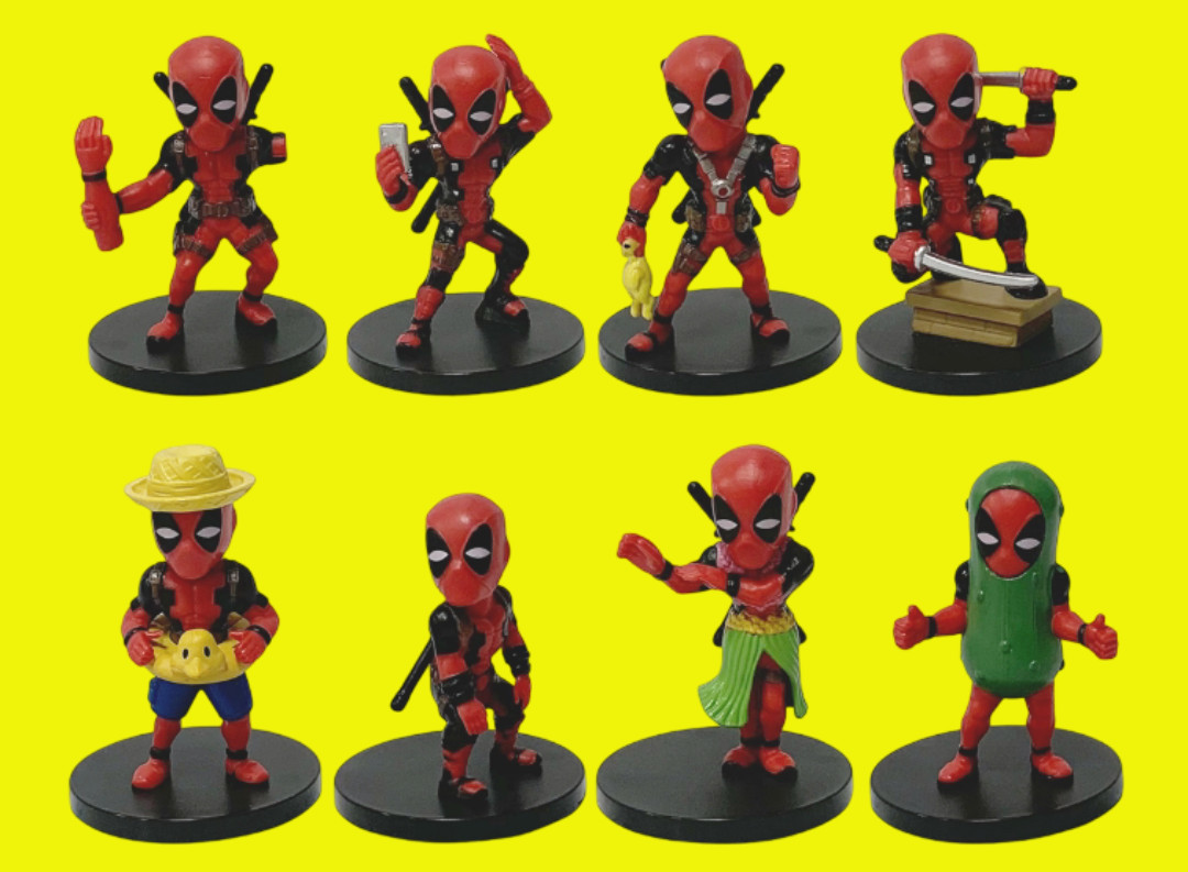8pcs/set Deadpool 7-8cm PVC Figure Collectible Model Toy