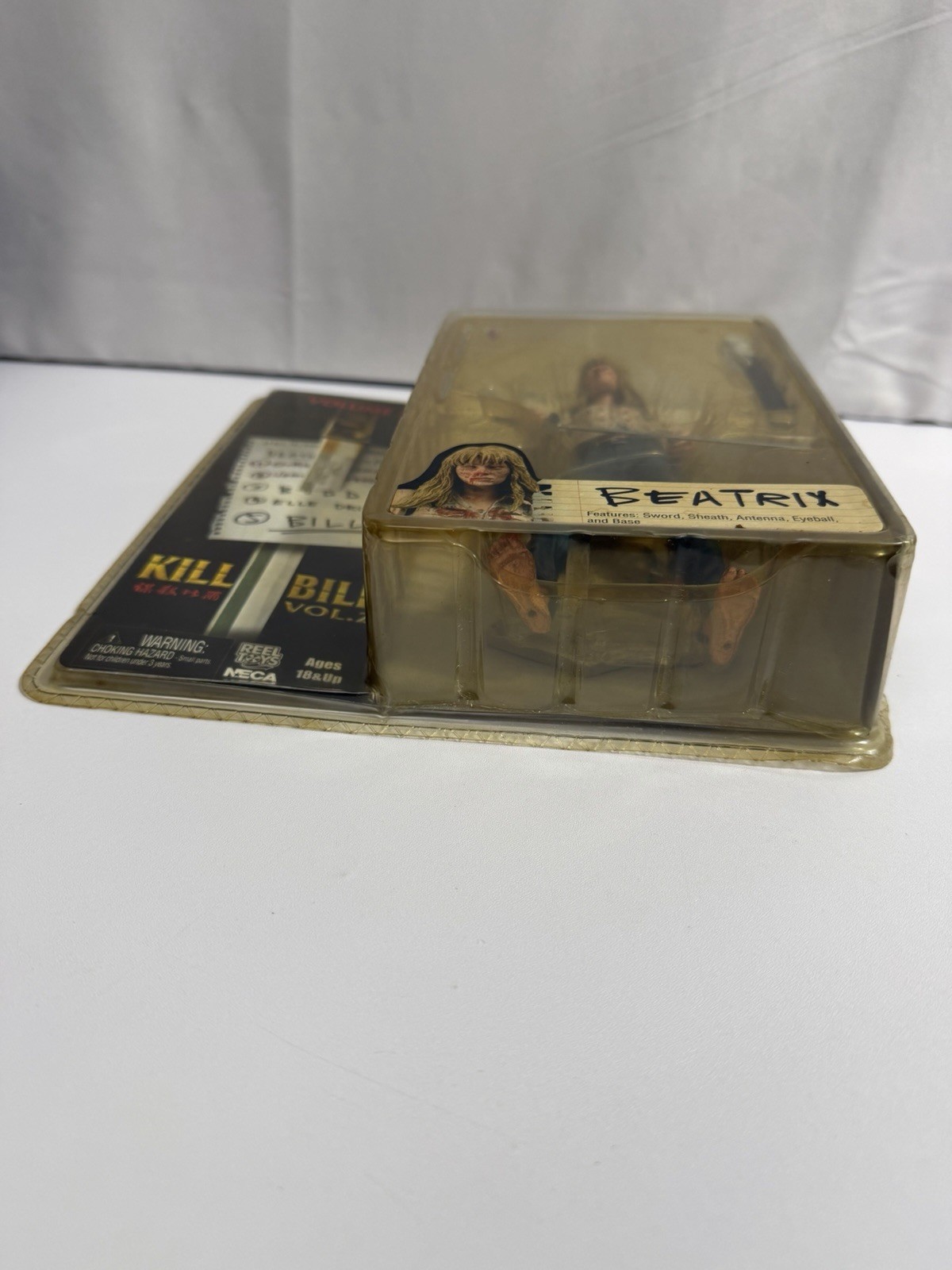 Kill Bill Vol. 2 Beatrix Kiddo The Bride 2005 NECA Action Figure Package Wear
