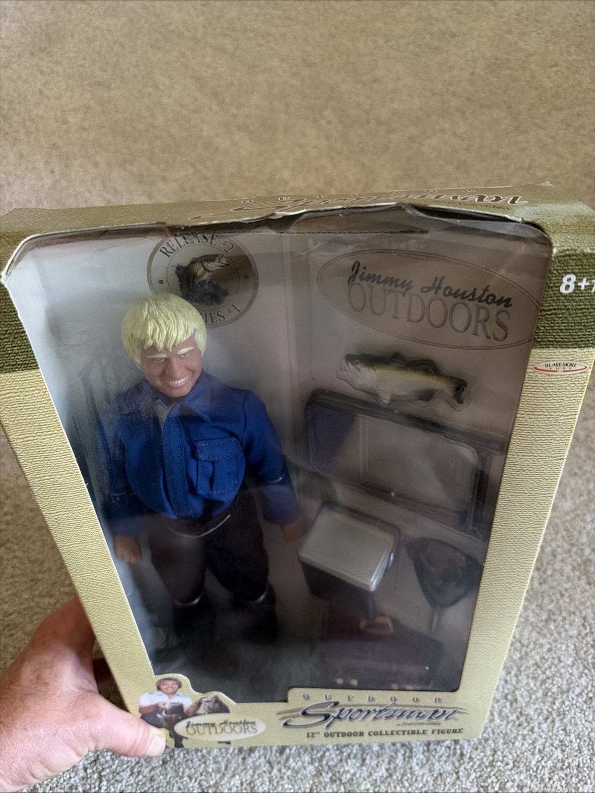 JIMMY HOUSTON Outdoor Sportsman 12″ Figure 12502 Ertl Collectibles NIB 2001