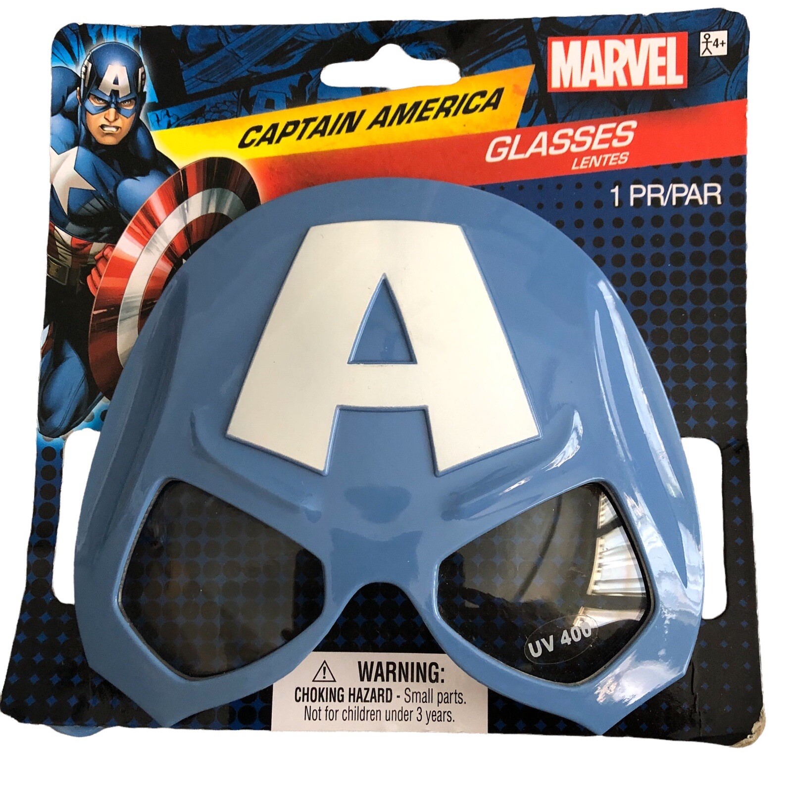 AMSCAN MARVEL CAPTAIN AMERICA KIDS GLASSES UV400 COSTUME DRESS UP MASK COLLECTOR