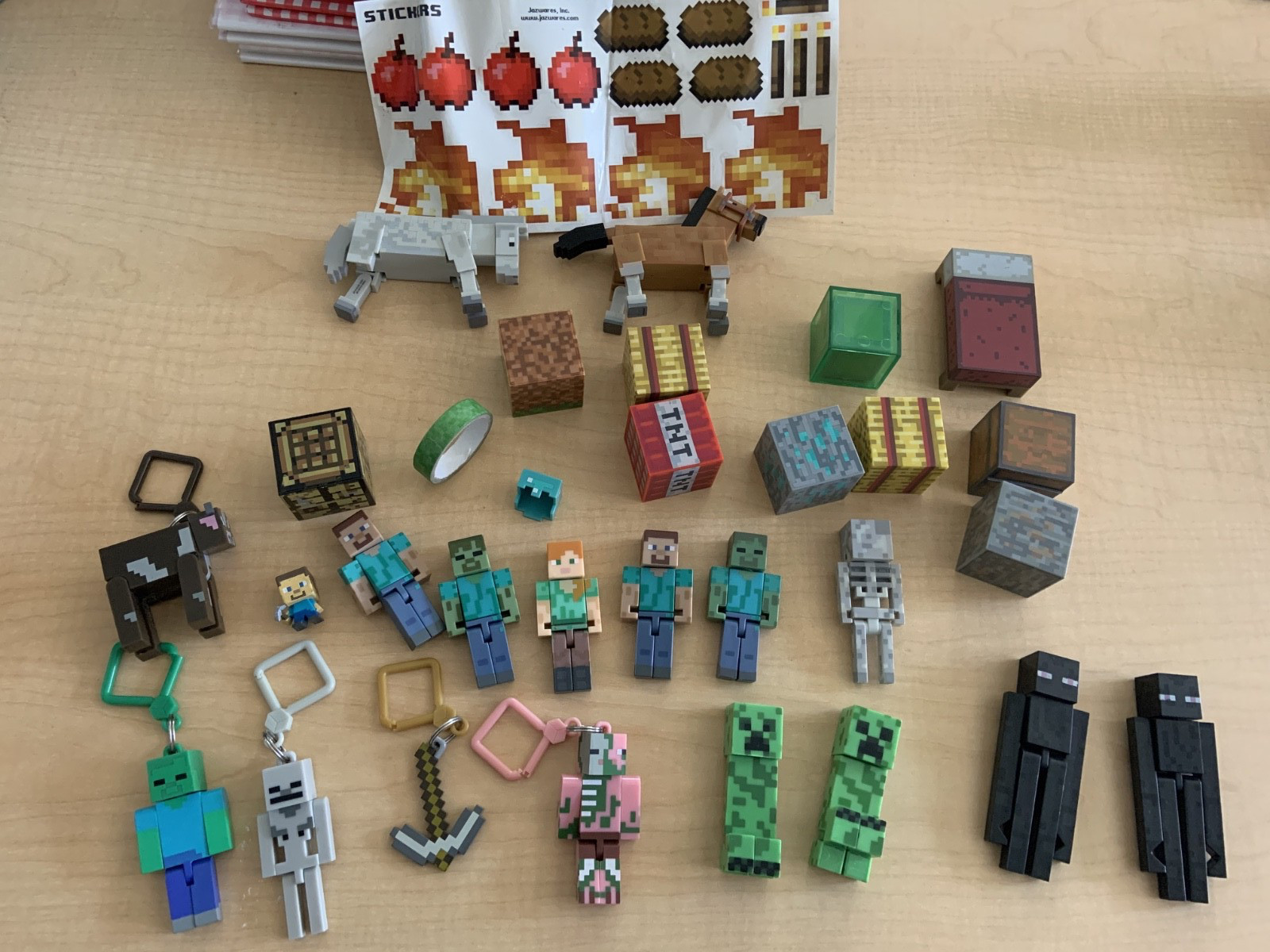 Minecraft Toys and Accessories Lot of Figures Animals And Accessories