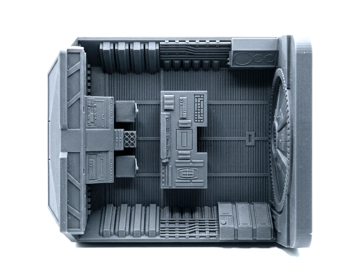 Sci Fi Control Booth Diorama Backdrop 1:12 1:18 32mm 3D Printed Display Base