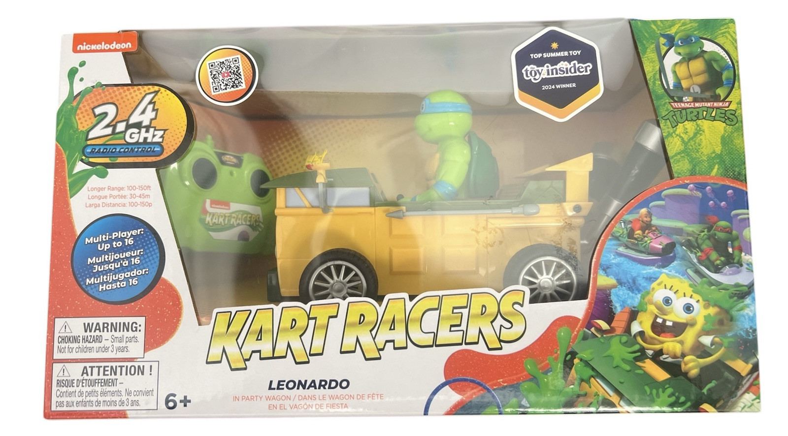 Teenage Mutant Ninja Turtles 2.4 GHz RC Kart Racers Leonardo in Party Wagon