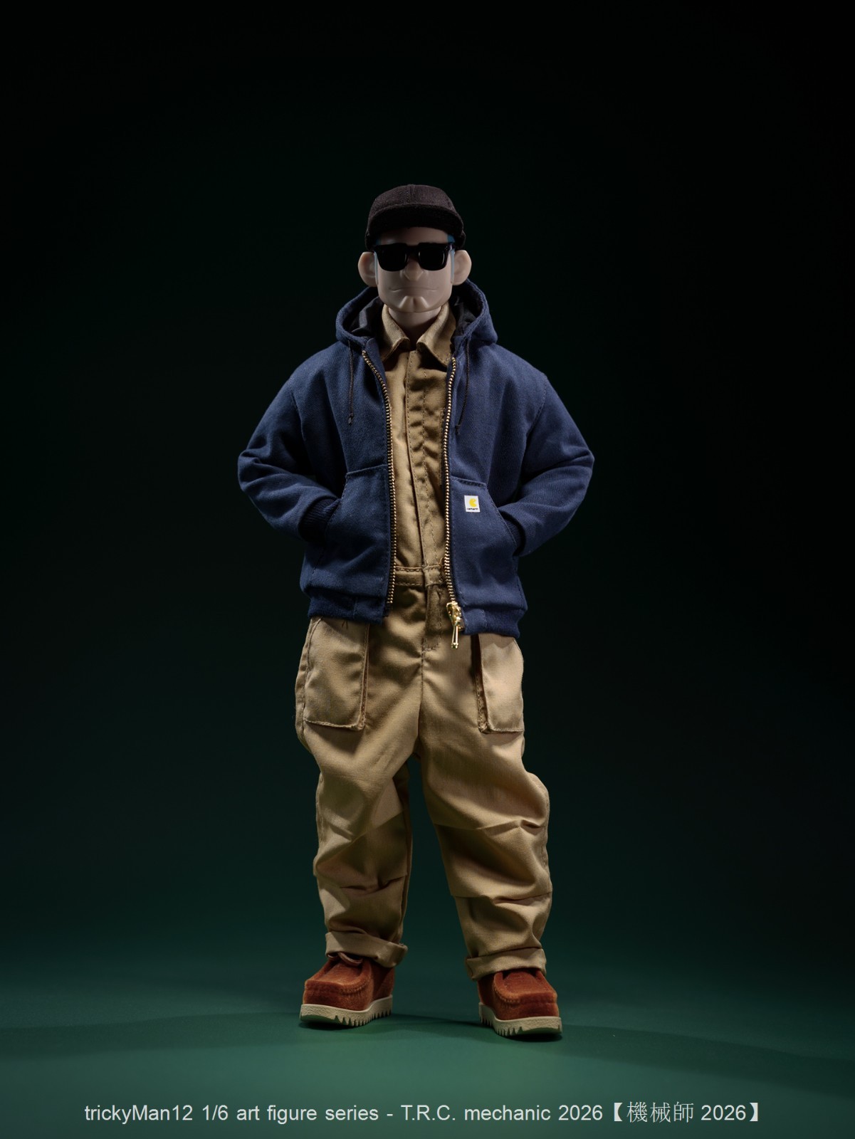 trickyMan12 1/6 action figure T.R.C. mechanic og active jack package（Navy Blue ）