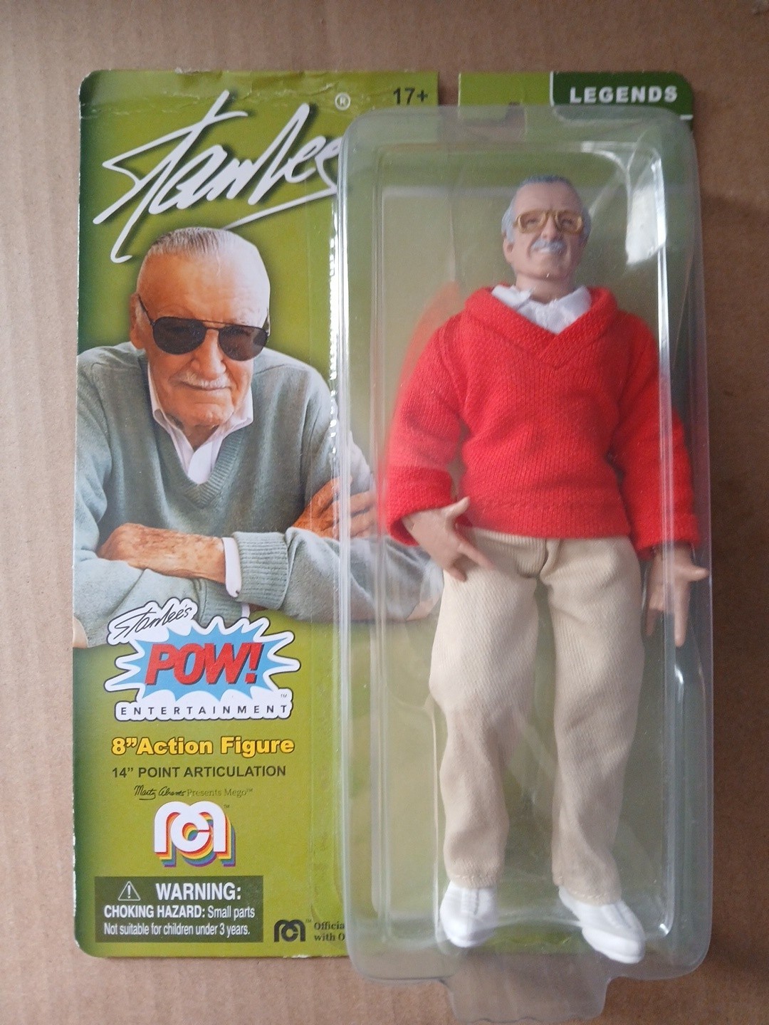 Mego Legends Stan Lee 8″ Action Figure Red/Beige – Pow! Entertainment