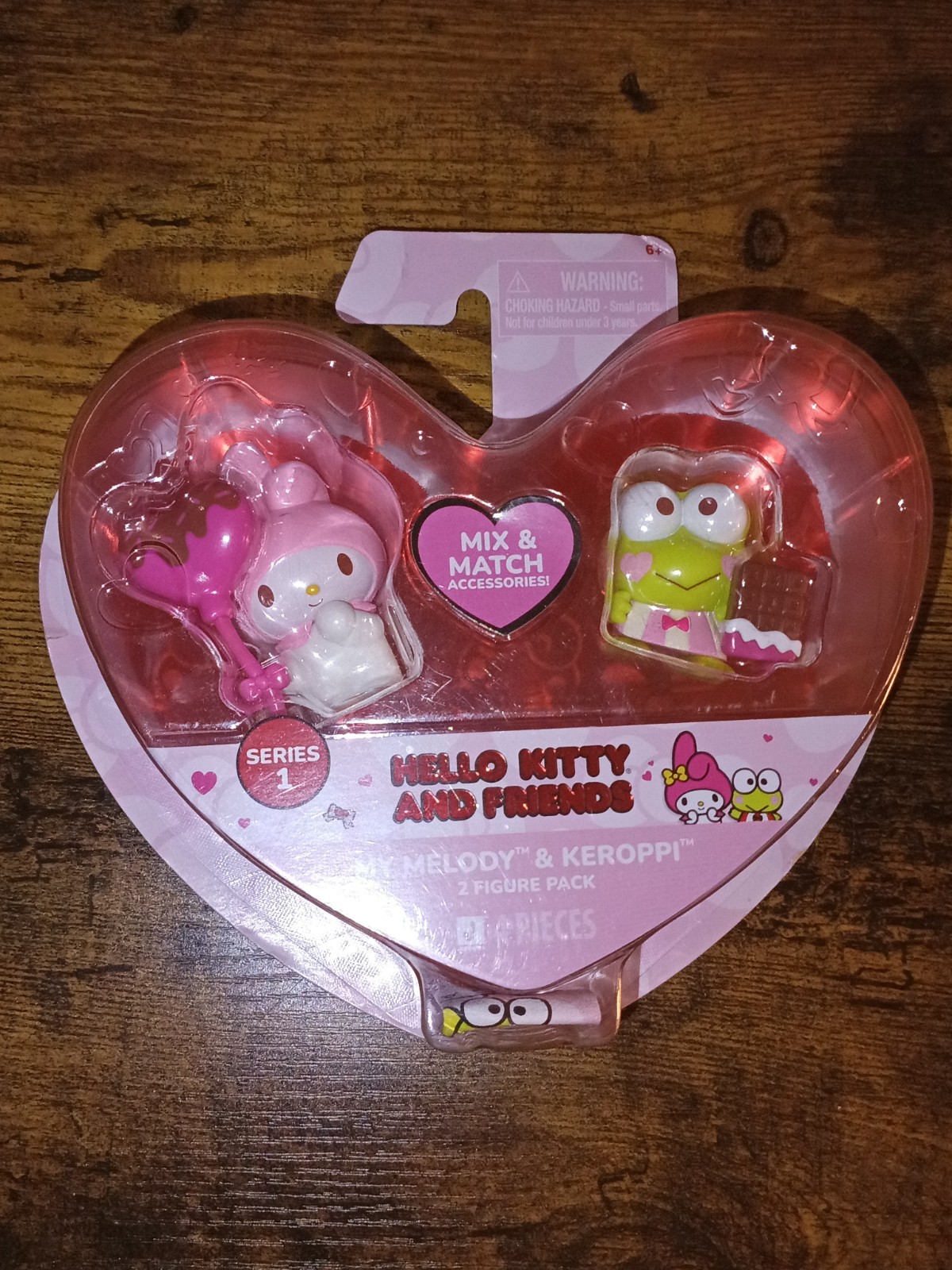 Hello Kitty Valentines Series 1 My Melody & Keroppi 2 Figurine Toy Pack NEW 2025