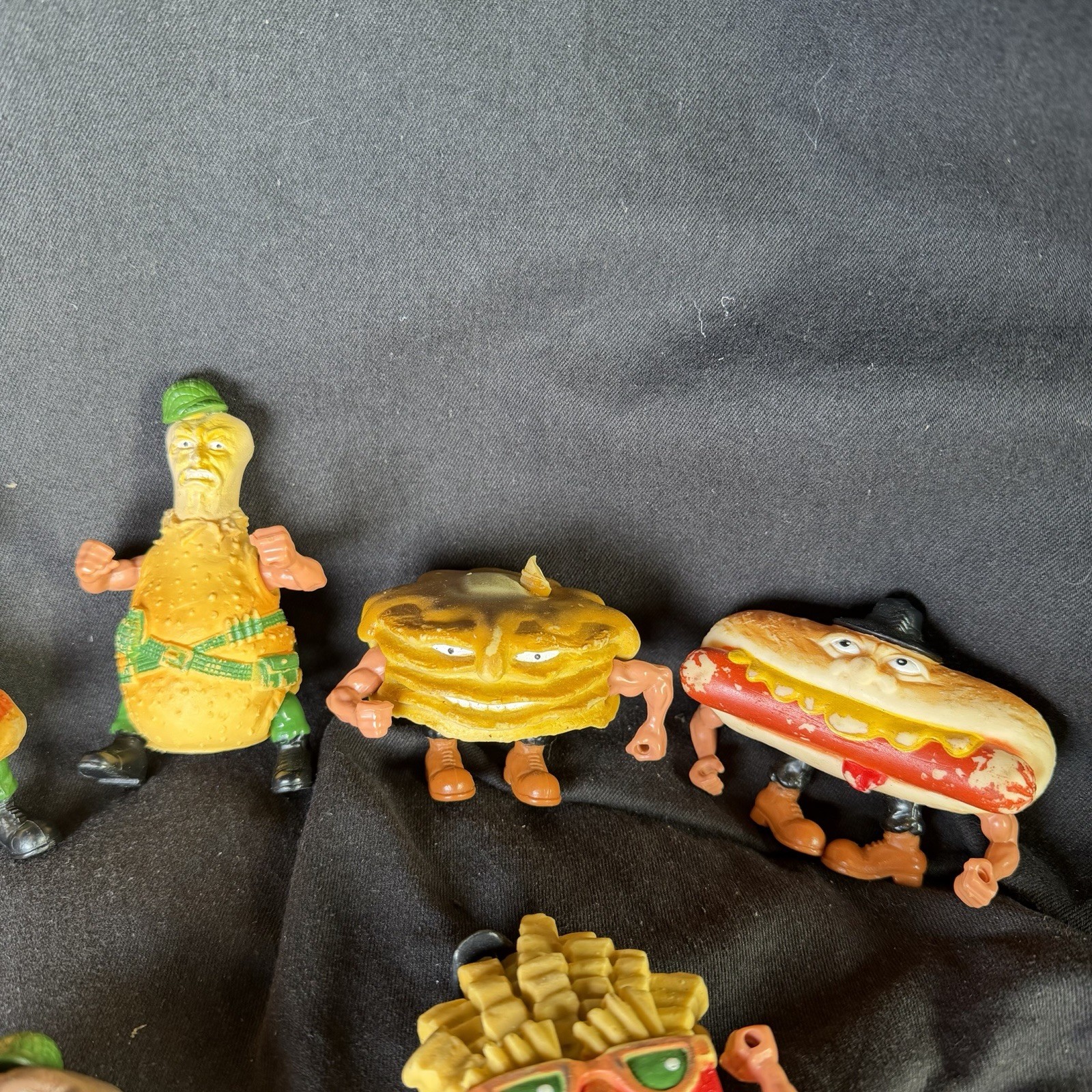 Lot Of 8 Food Fighters 1988 Mattel Action Figures – Read and See Photos