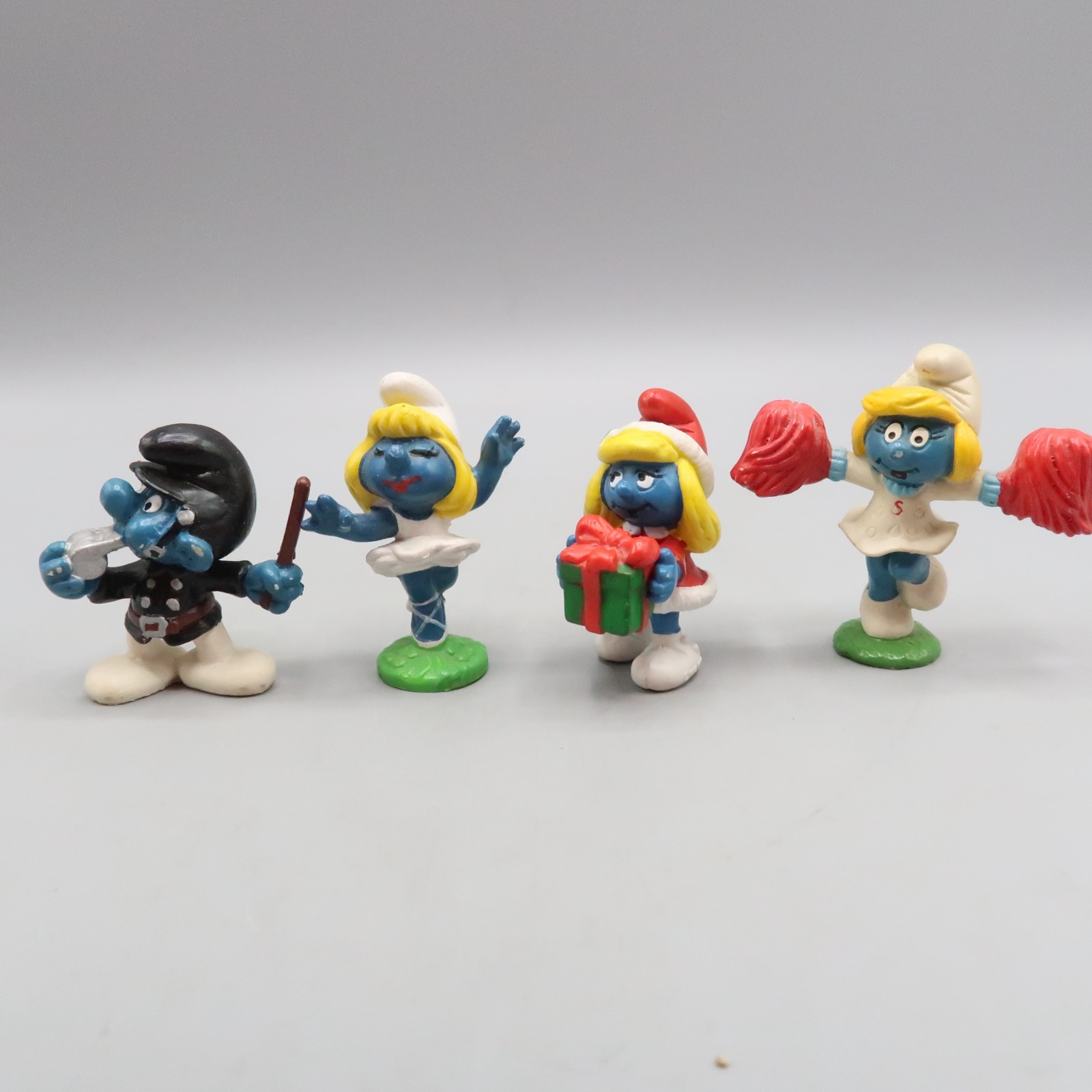 Vintage 80s Smurf Figure Schleich Peyo Crossing Gaurd Police Smurffette Lot