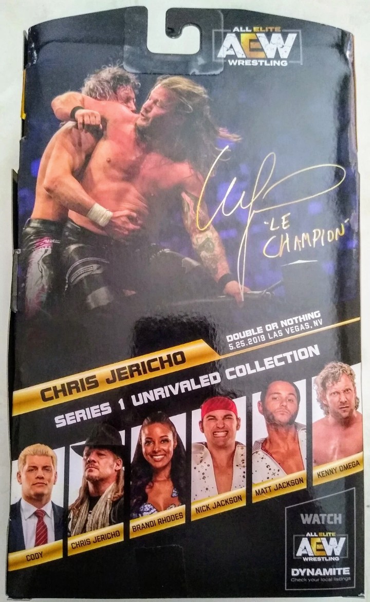 AEW Unrivaled Collection Series 1 #06 Chris Jericho SIGNED Action Figure ✨READ!✨
