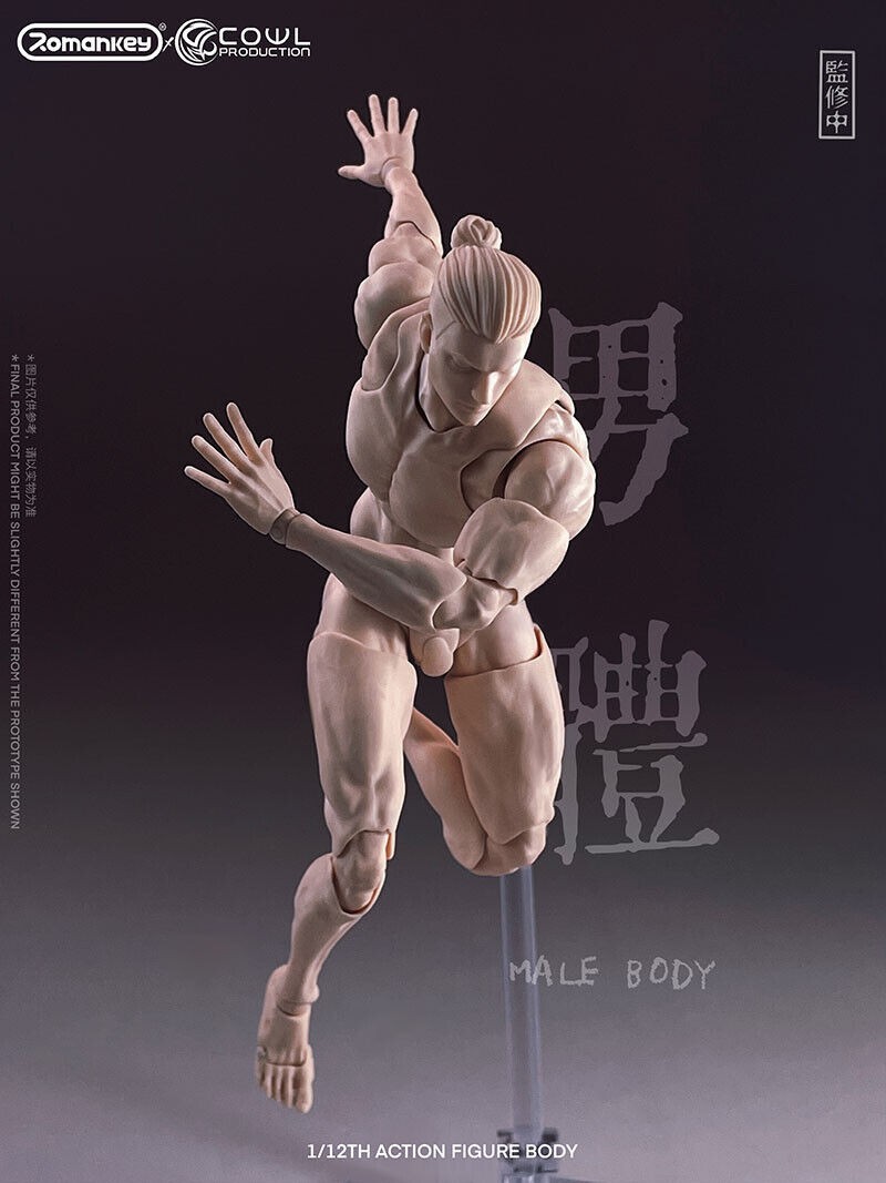 Romankey 1/12 Super Flexible Body Head Action Figure Joint Doll Male Model Toy