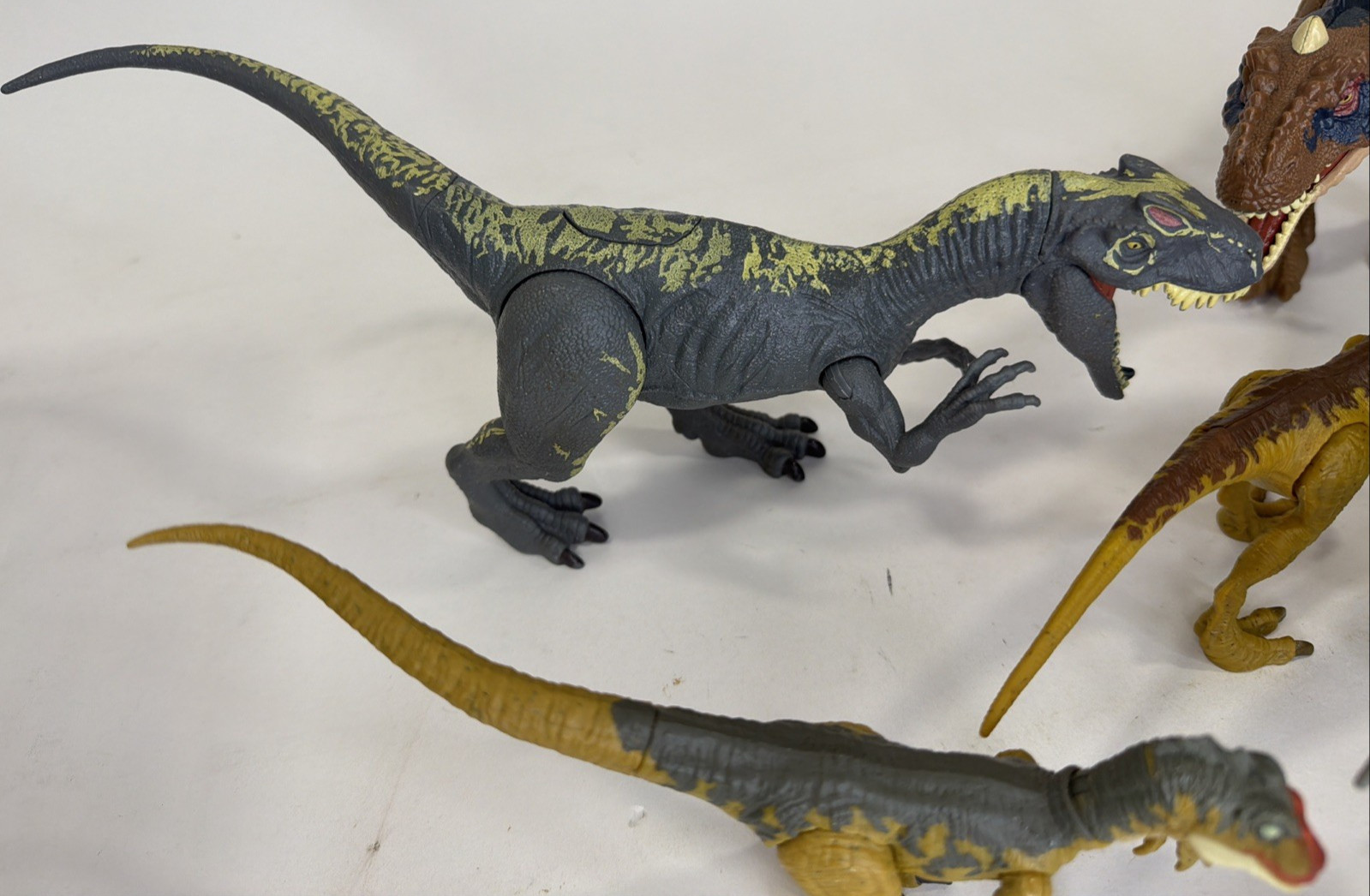 Lot of 8 Jurassic World Toy Dinosaurs Opposable Raptor Dinosaurs