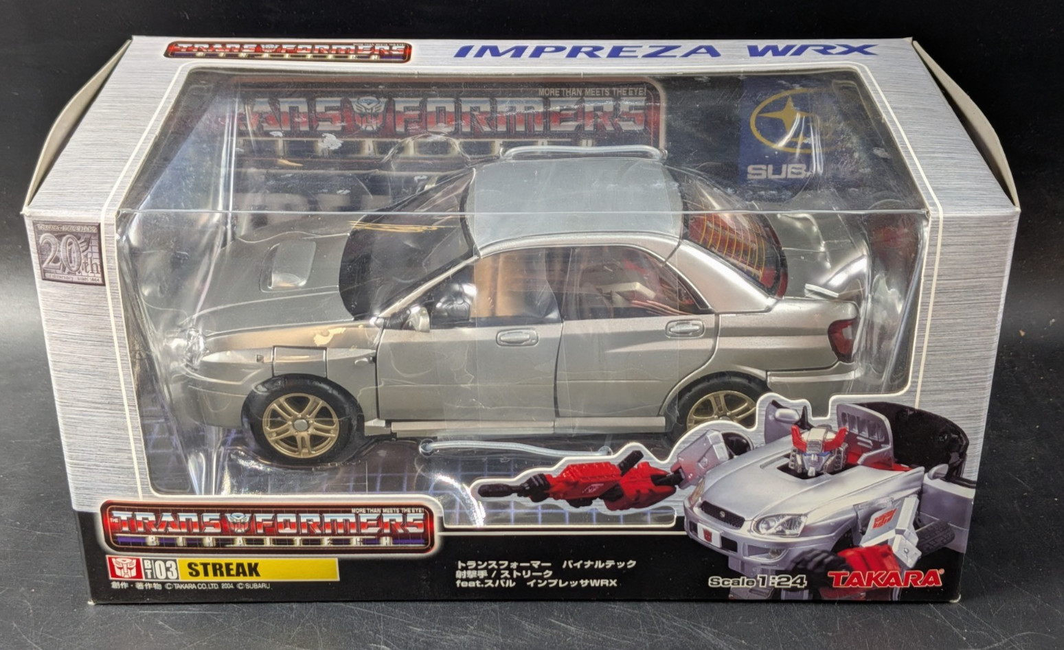 Transformers Binaltech Streak Subaru Impreza WRX BT03 Takara Japan 1:24 Scale