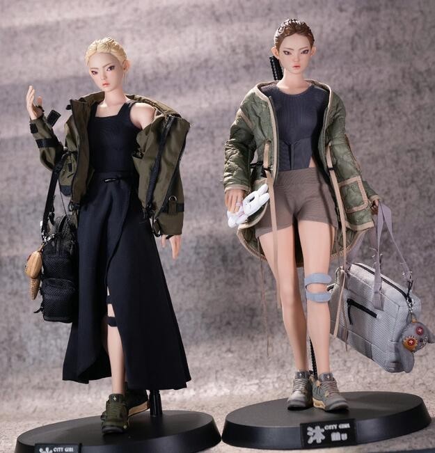 Mr.Z Model Studio CG001-A&B 1/6 City Girl Mu&BING Female Action Figure a Set