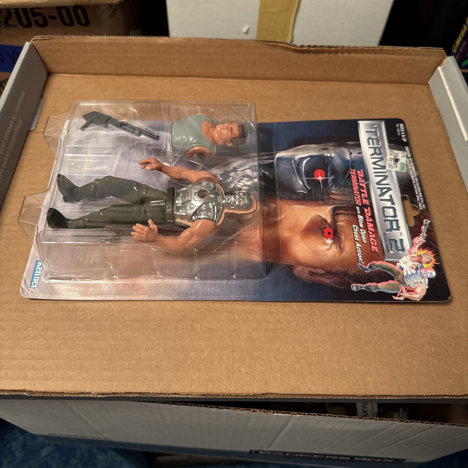 1991 Kenner Terminator 2 Battle Damage Terminator w/Blow Open Chest Action NEW