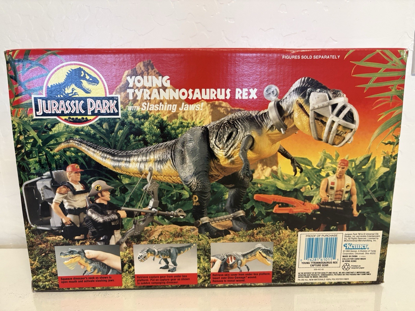 1993 Jurassic Park Young T-Rex – NIB, SEALED, ULTRA RARE GREEN VERSION!