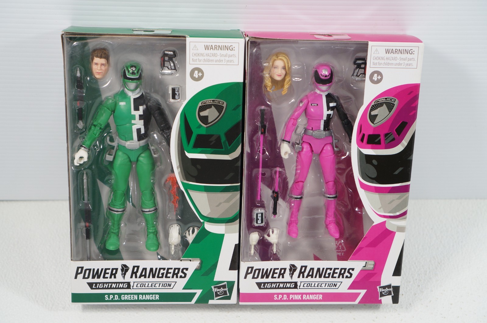 Powers Rangers Lightning SPD Green Ranger Pink Ranger Figure Lot Hasbro