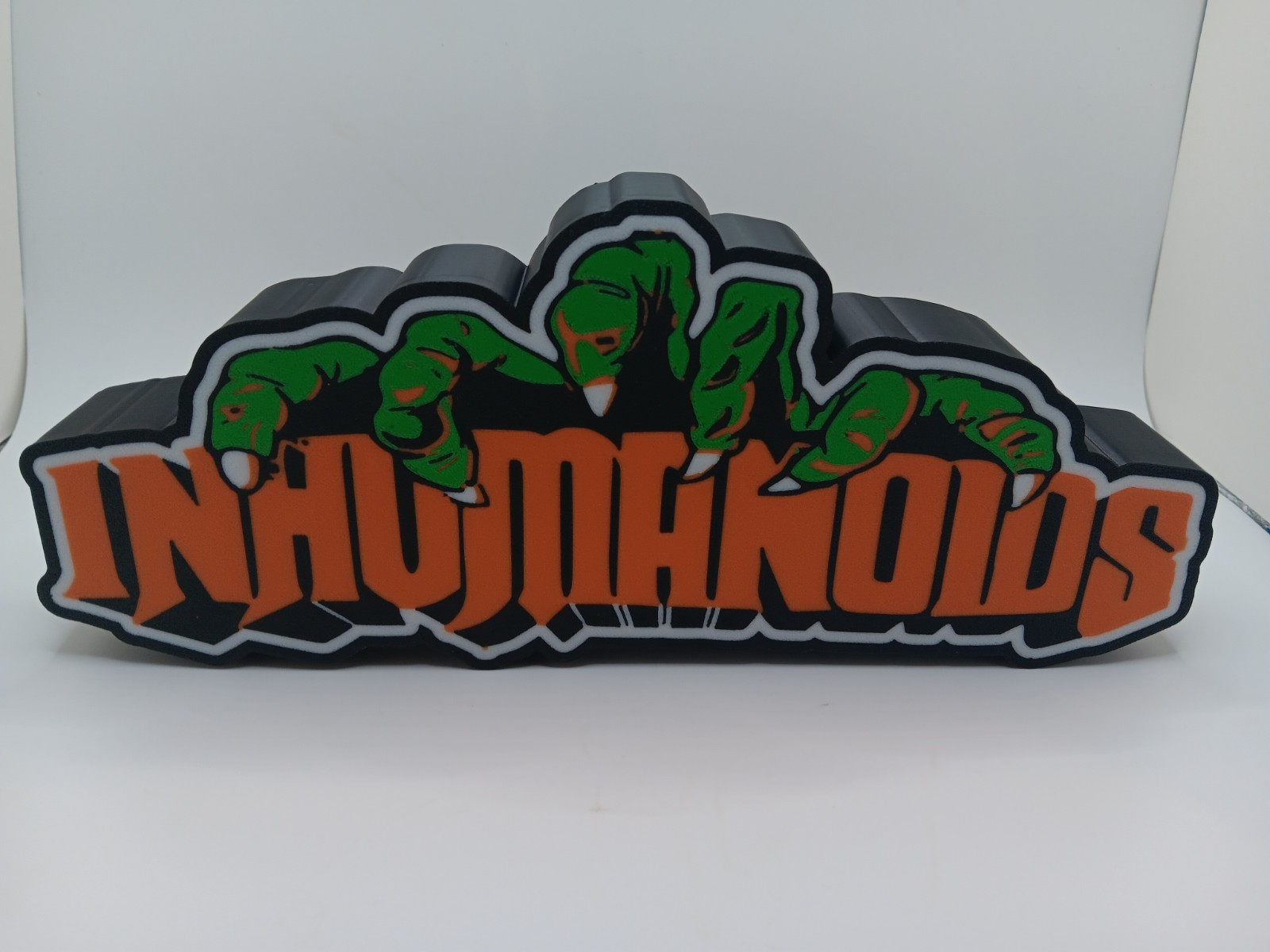 Retro Inhumanoids logo lightbox sign light box display for collection display