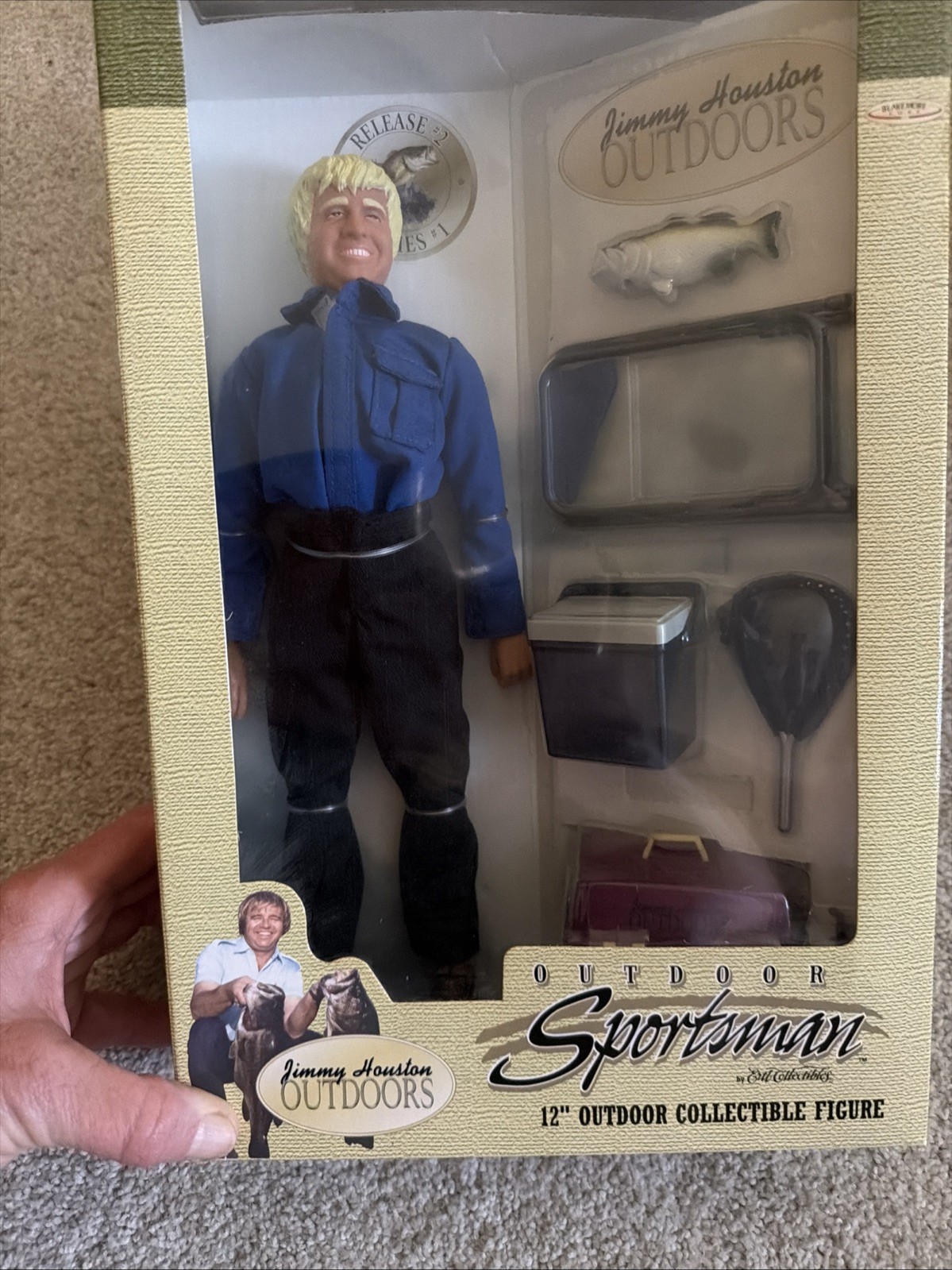 JIMMY HOUSTON Outdoor Sportsman 12″ Figure 12502 Ertl Collectibles NIB 2001