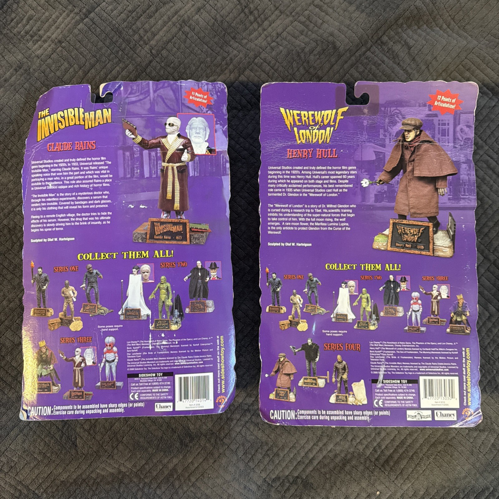 Lot Of 2 Universal Studios Monsters Sideshow Toys Figures
