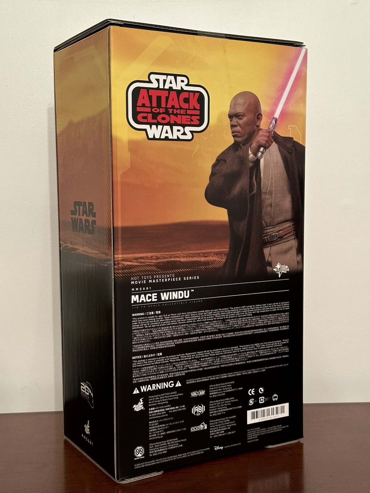 Hot Toys EMPTY BOX ONLY Star Wars Clone Attack of the Clones Mace Windu MMS681