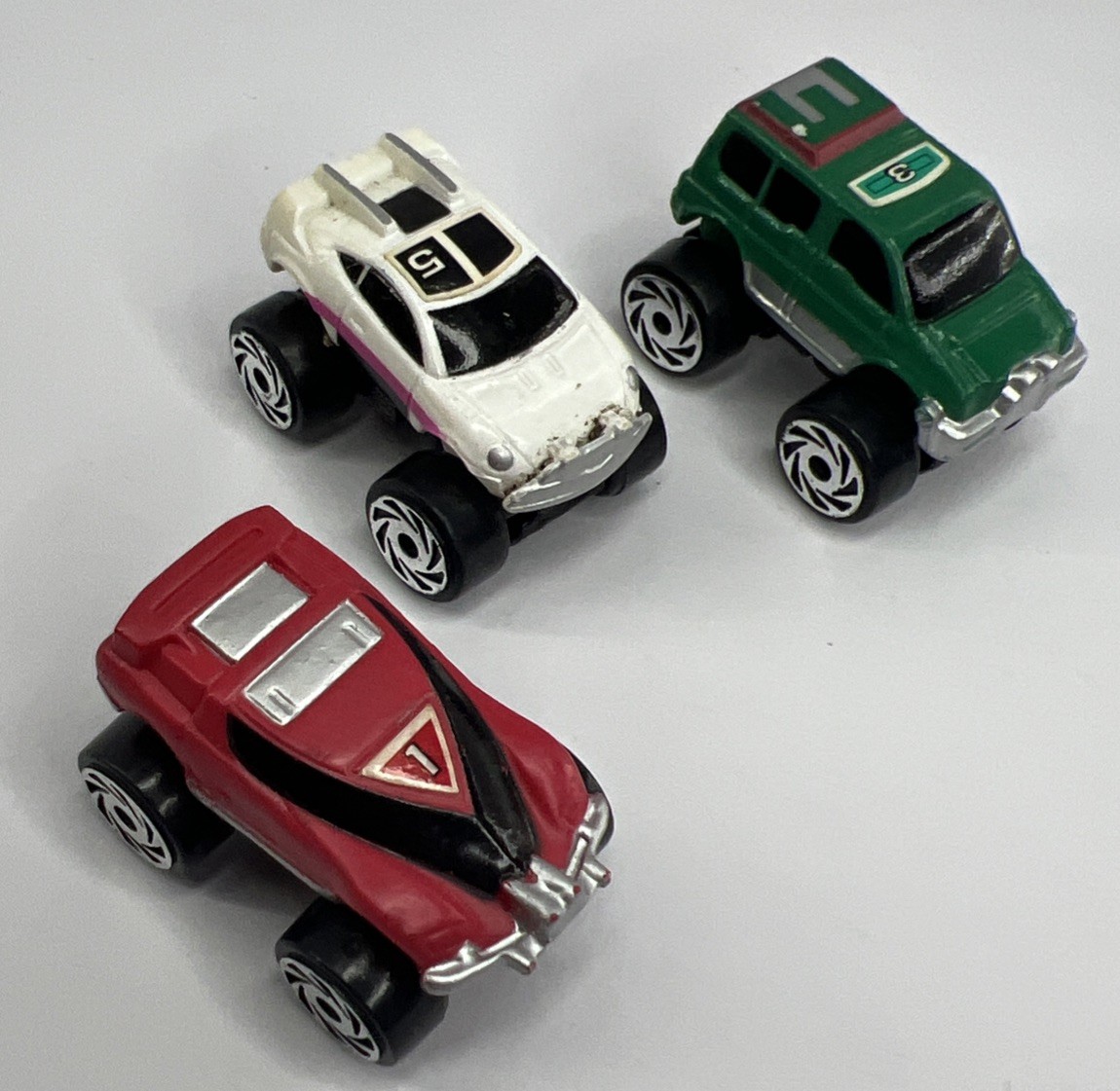 Vintage 1996 Jakks Power Rangers Micro Turbo Zords Car Lot Of 3