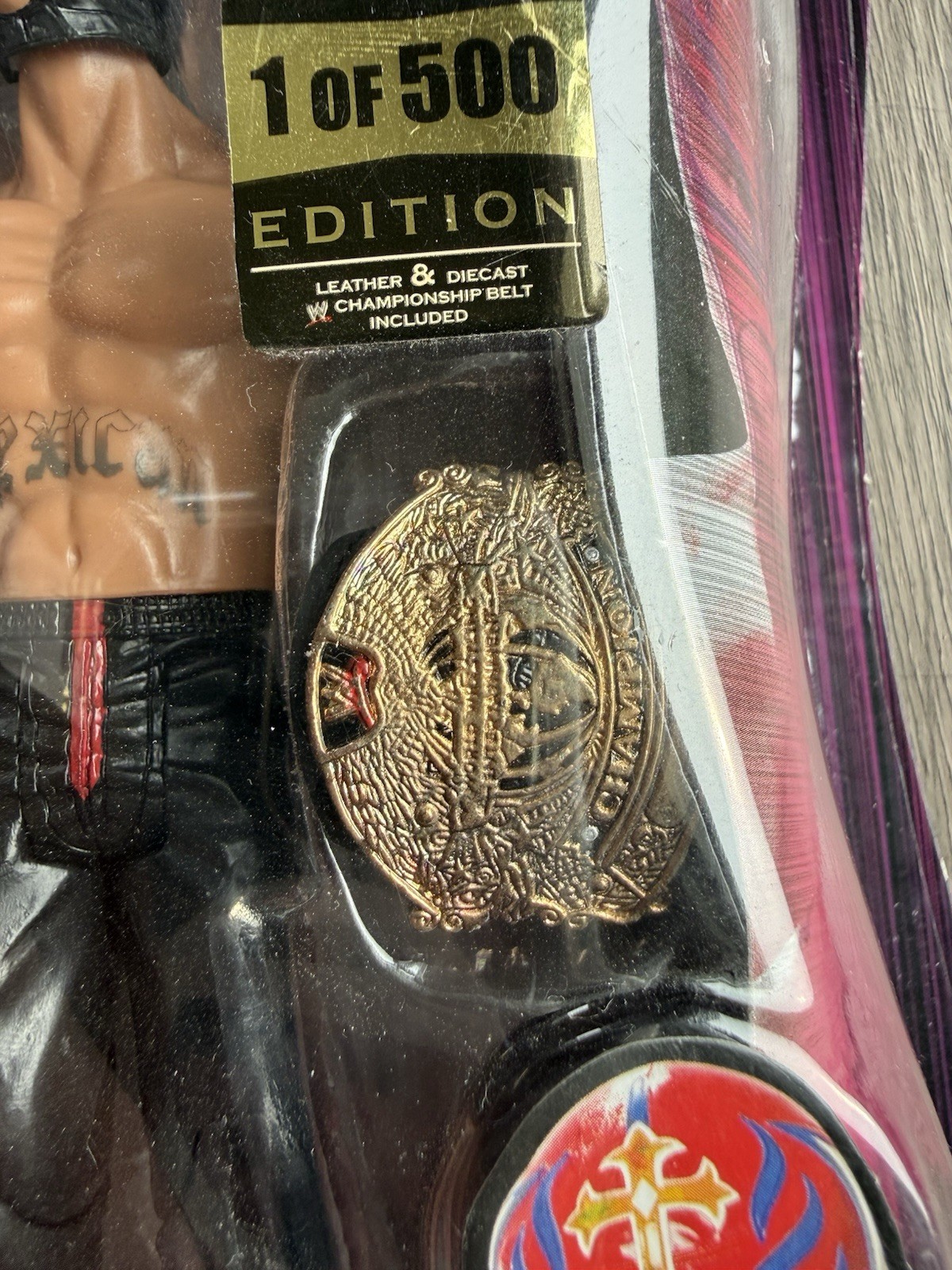 Rey Mysterio 1/500 WWE Ruthless Aggression Series 22 Chase Diecast Belt 1 Of 500