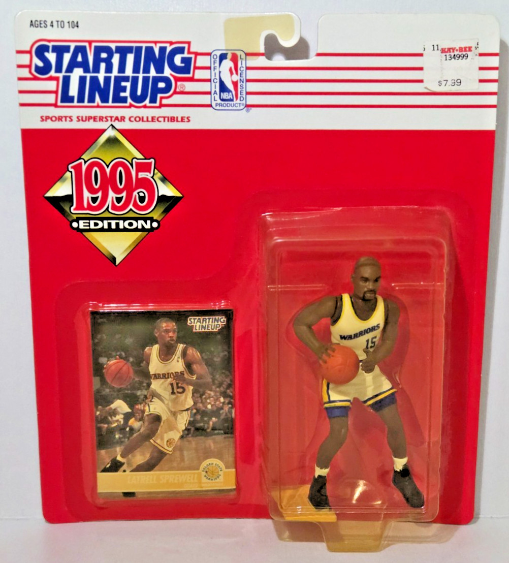 1995 Latrell Sprewell Kenner Starting Lineup Golden State Warriors NBA Figure