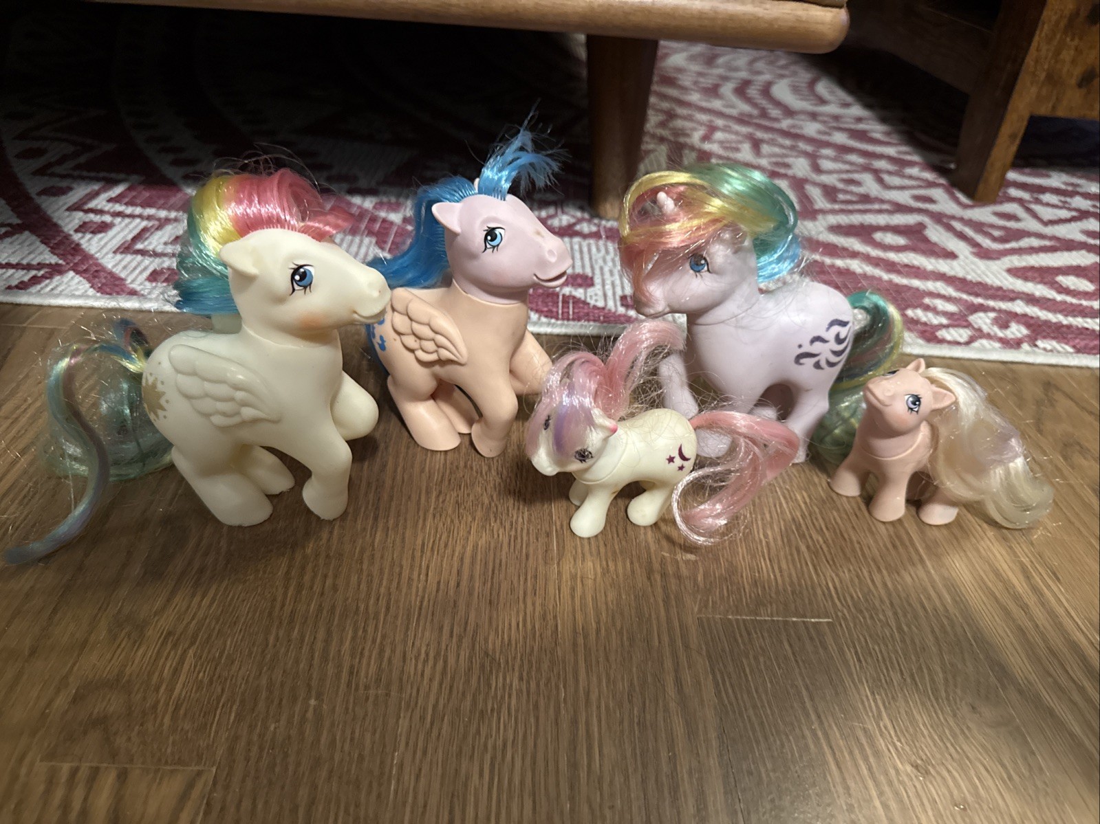Lot Of 5 Vintage 1980s My Little Pony Toys, G1 (heavier wear/marking – See Pics)