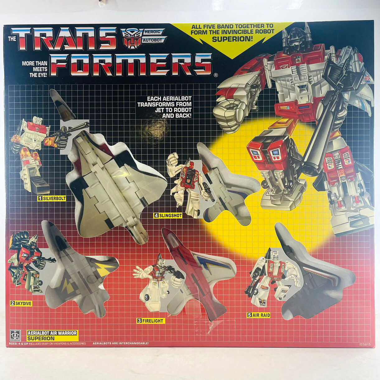 Transformers G1 Aerialbot Air Warriors Superion 5 Figures Set Transforming Toys