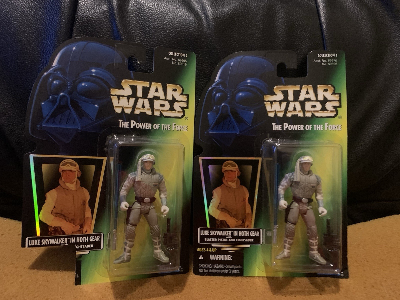 New Lot Of 2 Star Wars POTF Luke Skywalker Hoth Gear Blaster Pistol Lightsaber