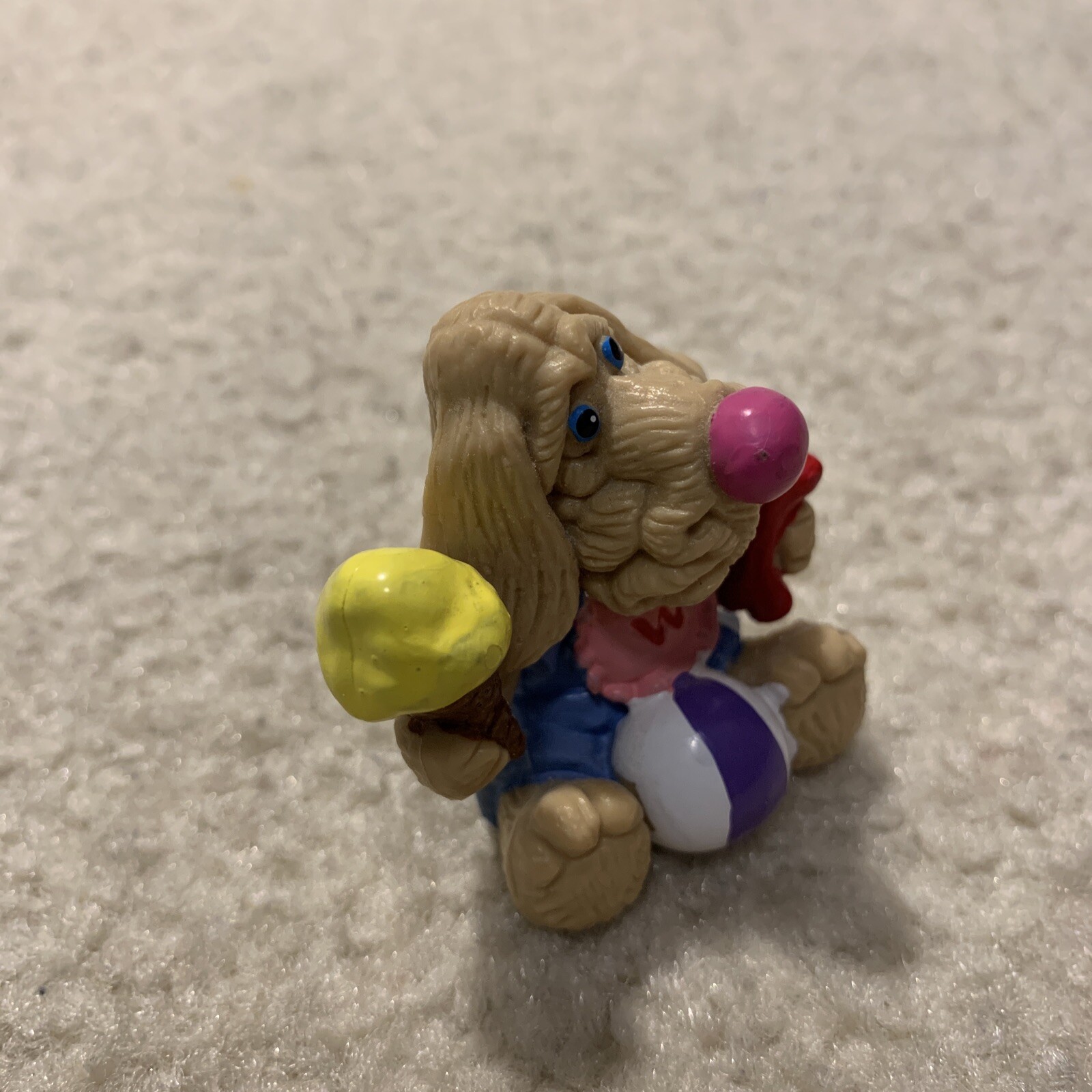 Ganz Bros Wrinkles Shar-Pei Dog 2″ Toy Collectible Figure Ice-Cream 1986 Vintage