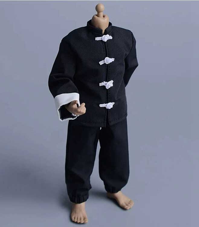 1/12 Scale Chinese Tunic Suit Tang Suit Kung Fu Suit Clothes Suits F 6″ Doll